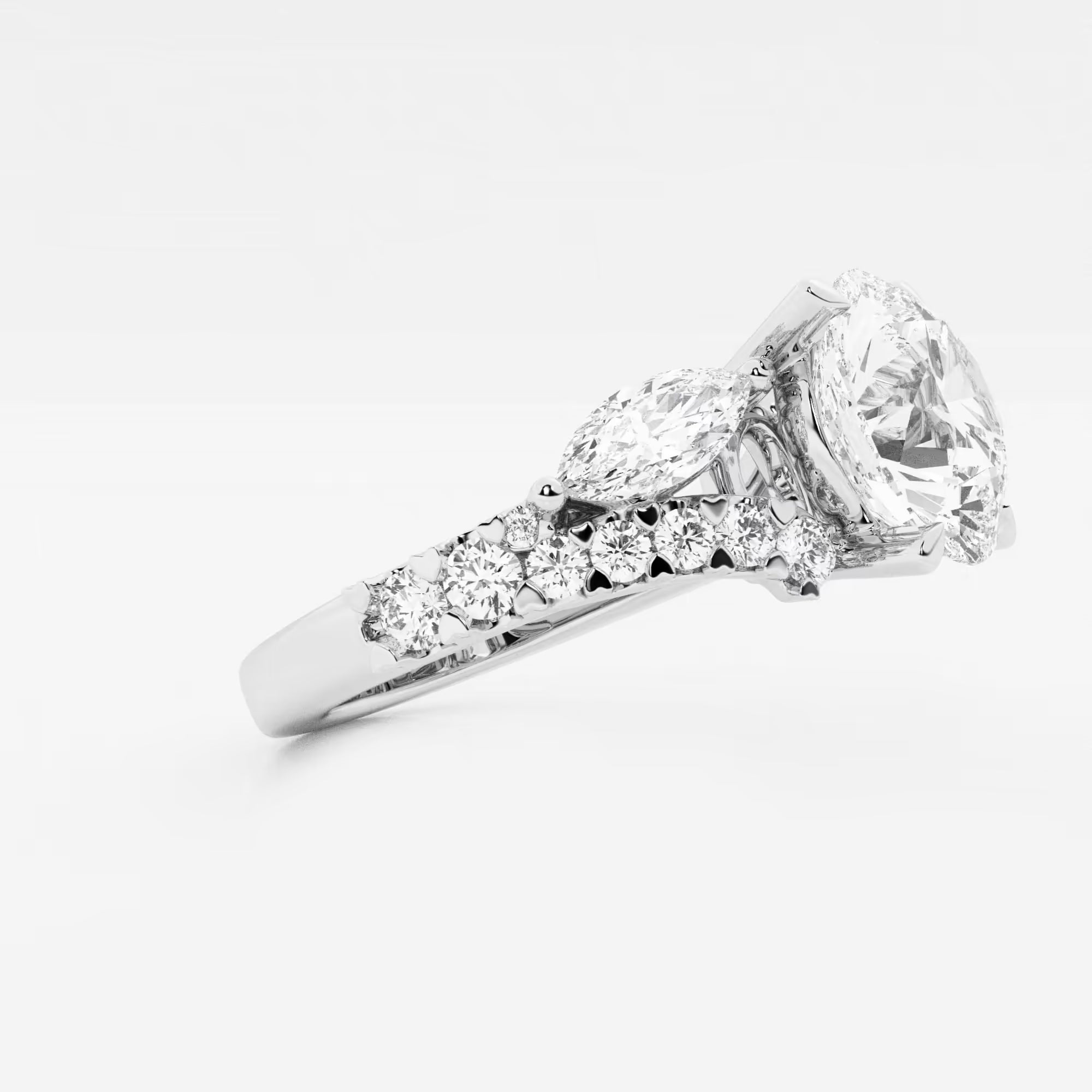 Round Cut Lab Grown Diamond Engagement Ring
