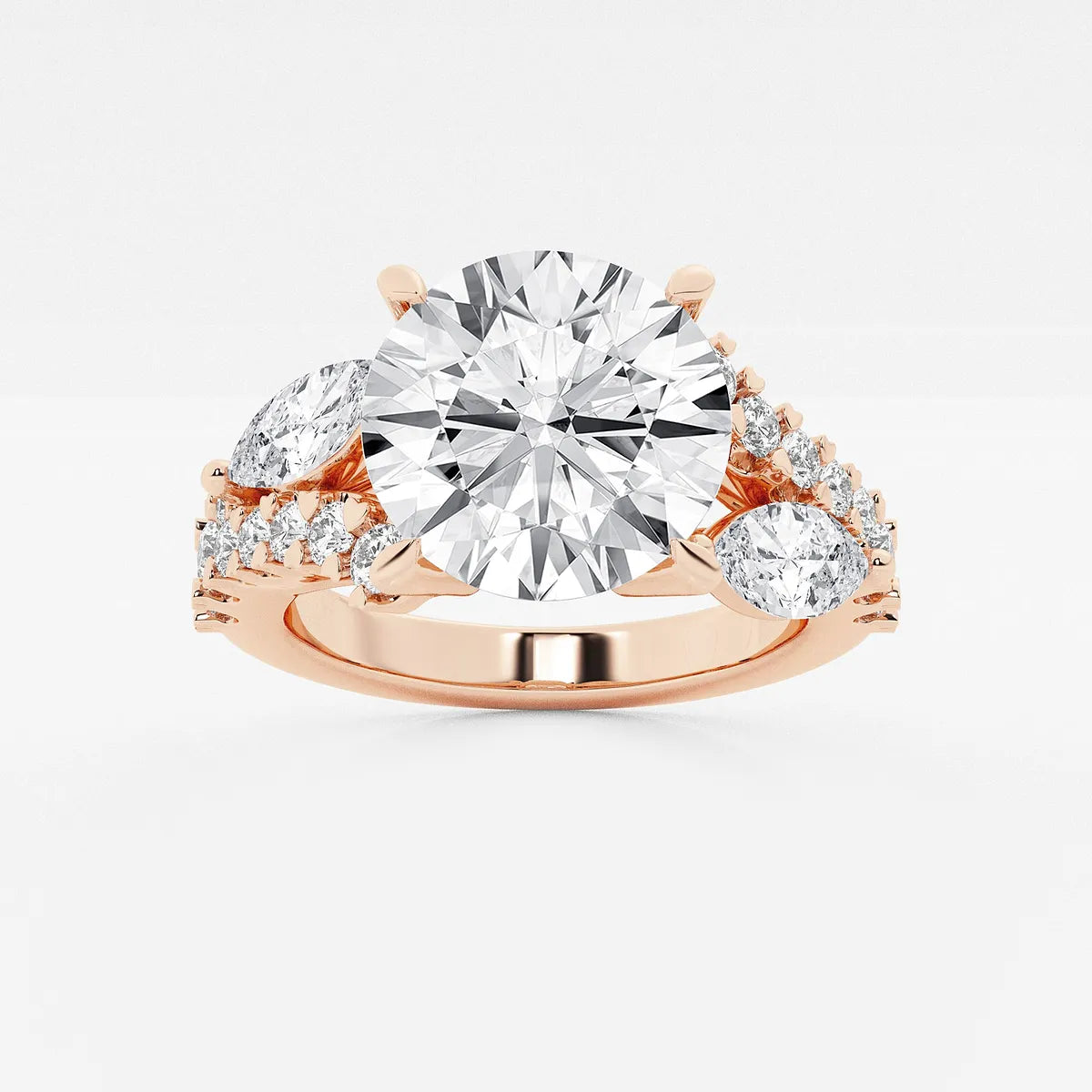 Round Cut Lab Grown Diamond Engagement Ring