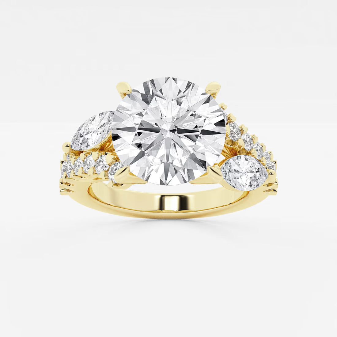 Round Cut Lab Grown Diamond Engagement Ring