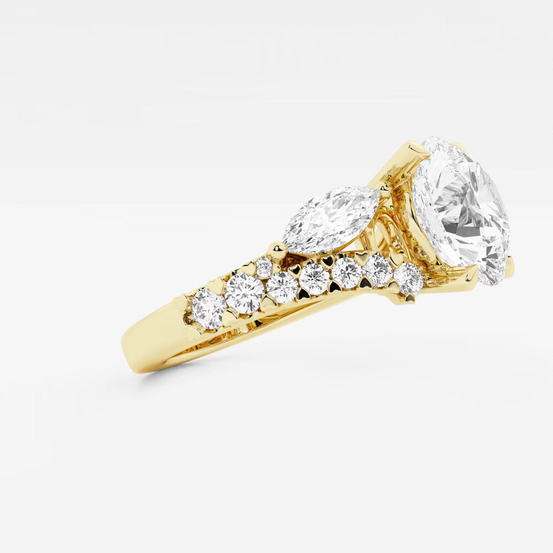 Round Cut Lab Grown Diamond Engagement Ring
