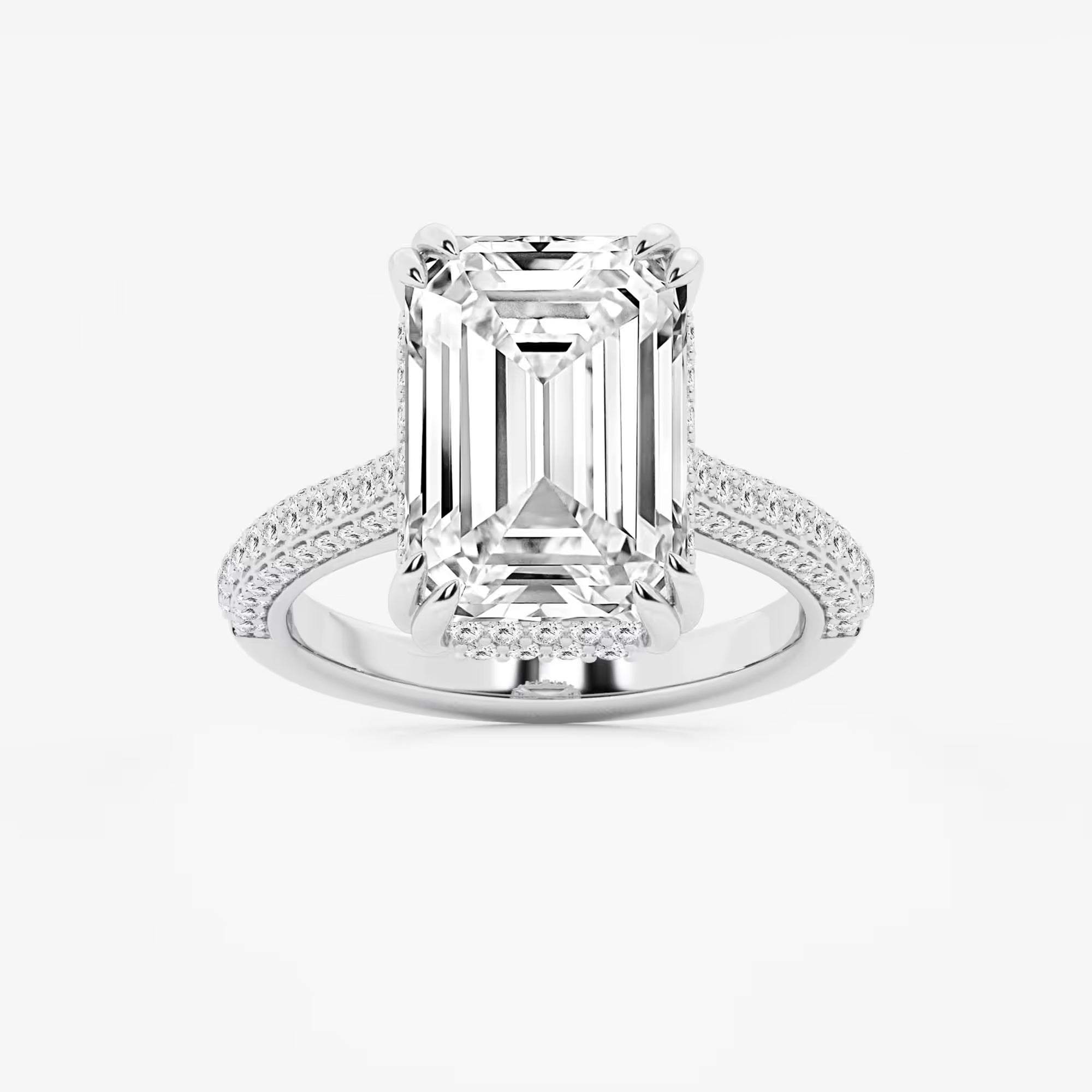 Emerald Cut Lab Diamond Engagement Ring