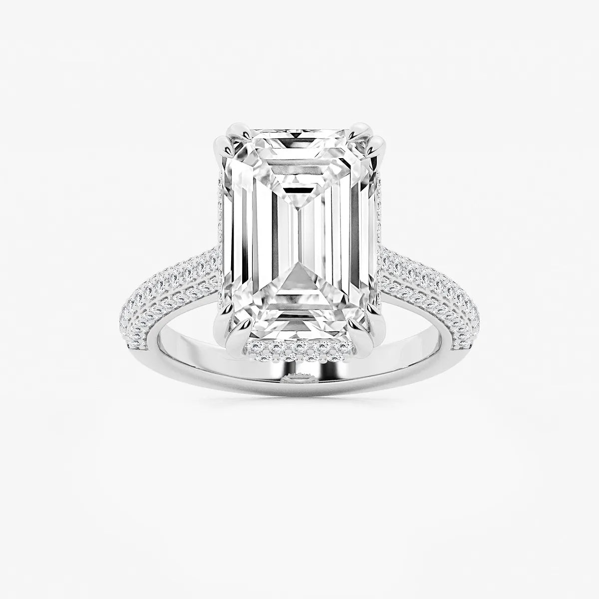 Emerald Cut Lab Diamond Engagement Ring