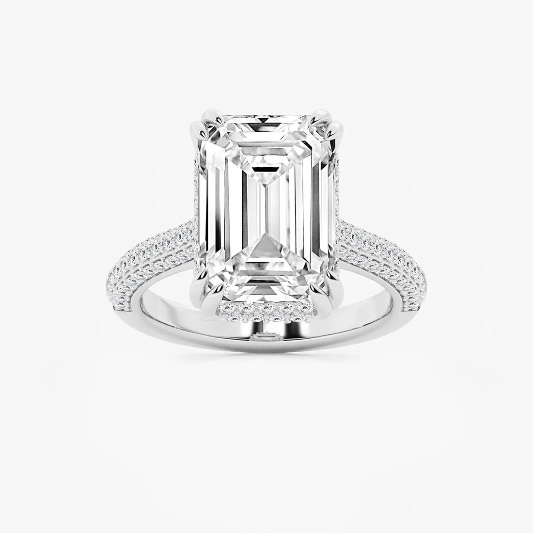 Emerald Cut Lab Diamond Engagement Ring