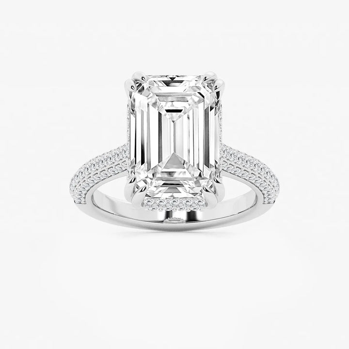 Emerald Cut Lab Diamond Engagement Ring