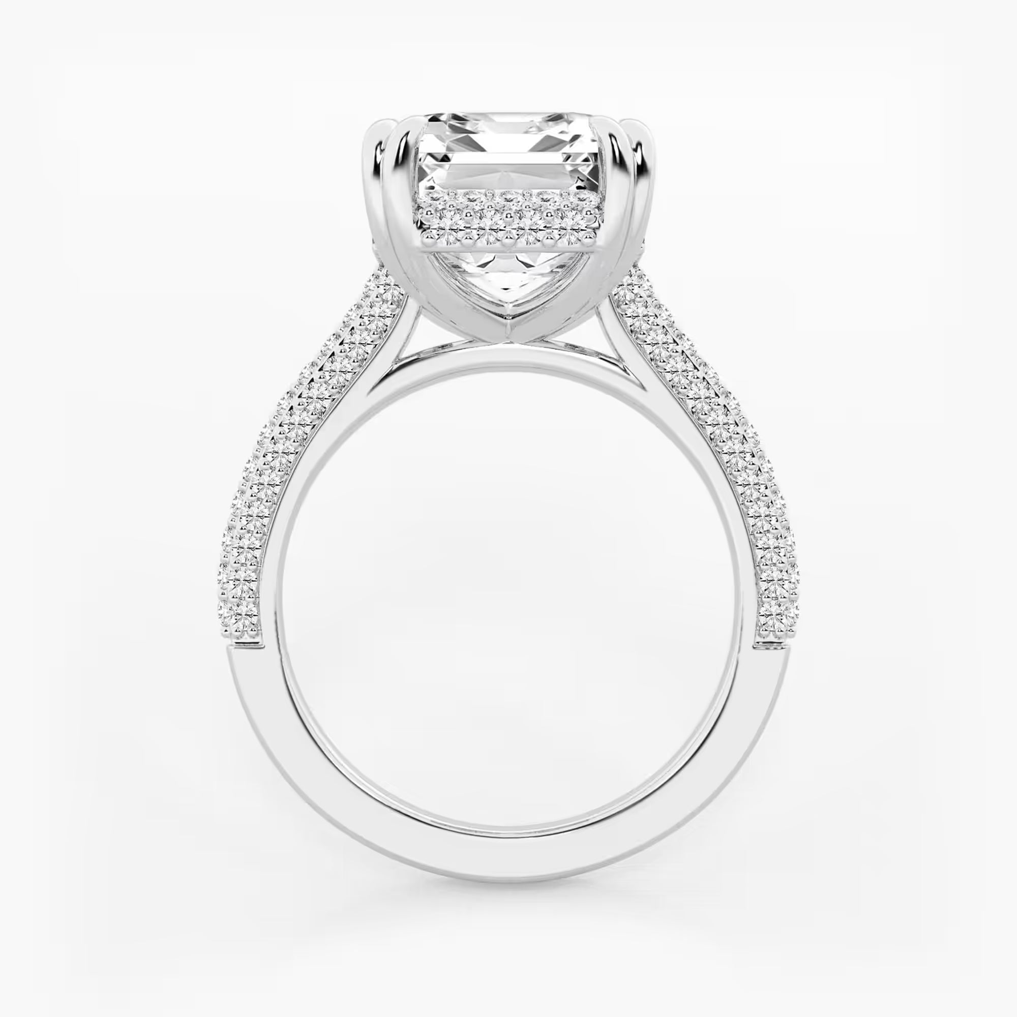 Emerald Cut Lab Diamond Engagement Ring