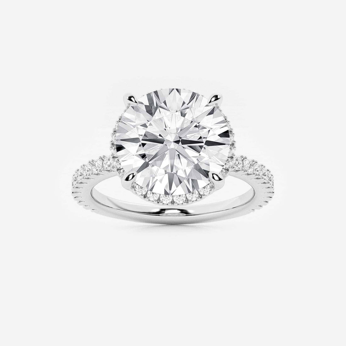 Round Brilliant Lab Diamond Engagement Ring (Grand Suan Setting)