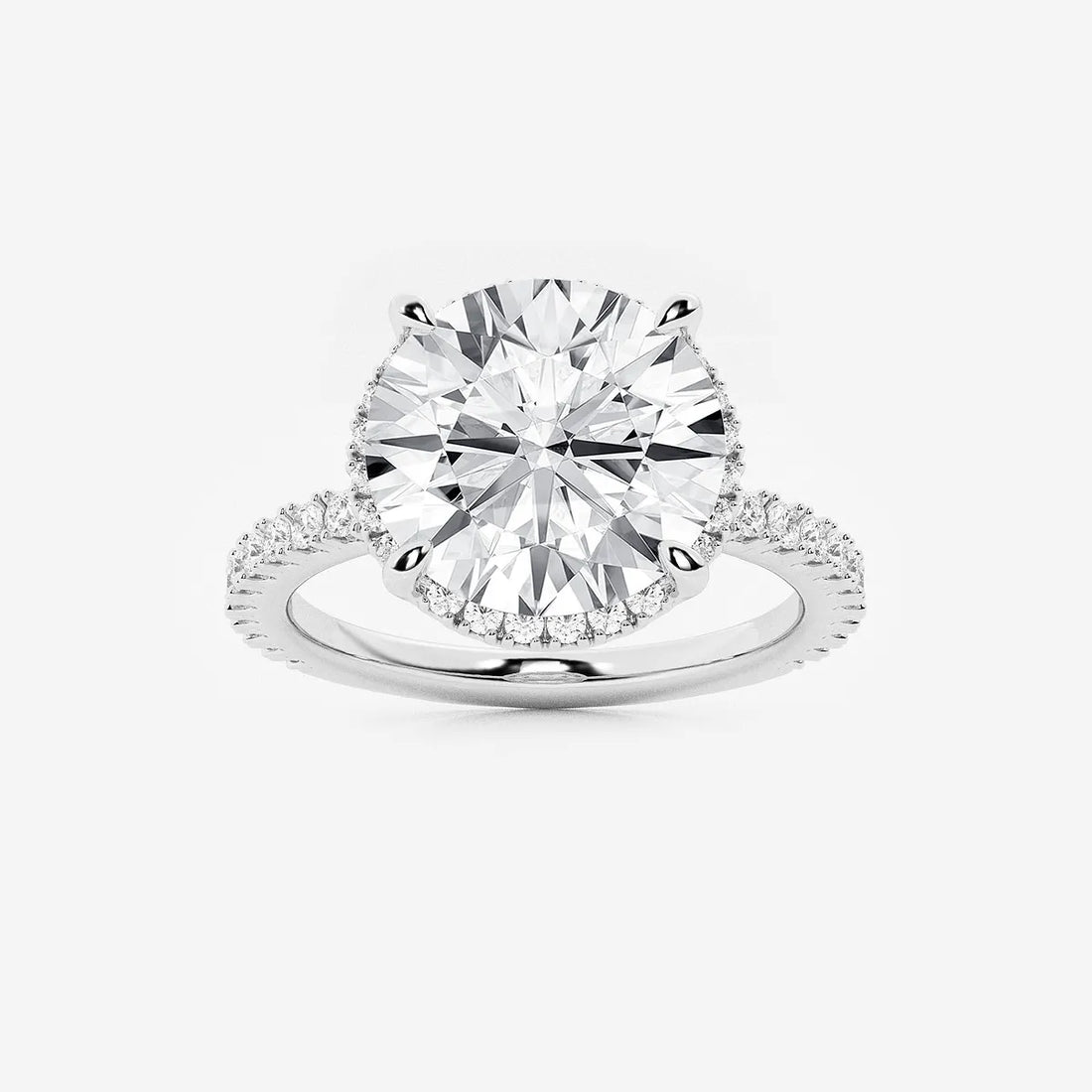 Round Brilliant Lab Diamond Engagement Ring (Grand Suan Setting)