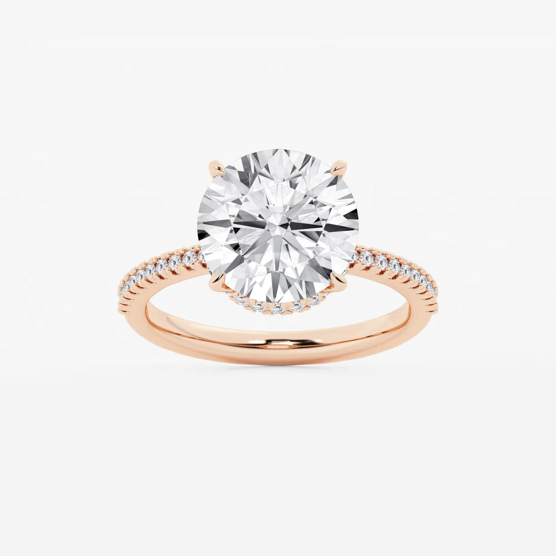 Round Cut Lab Grown Diamond Engagement Ring