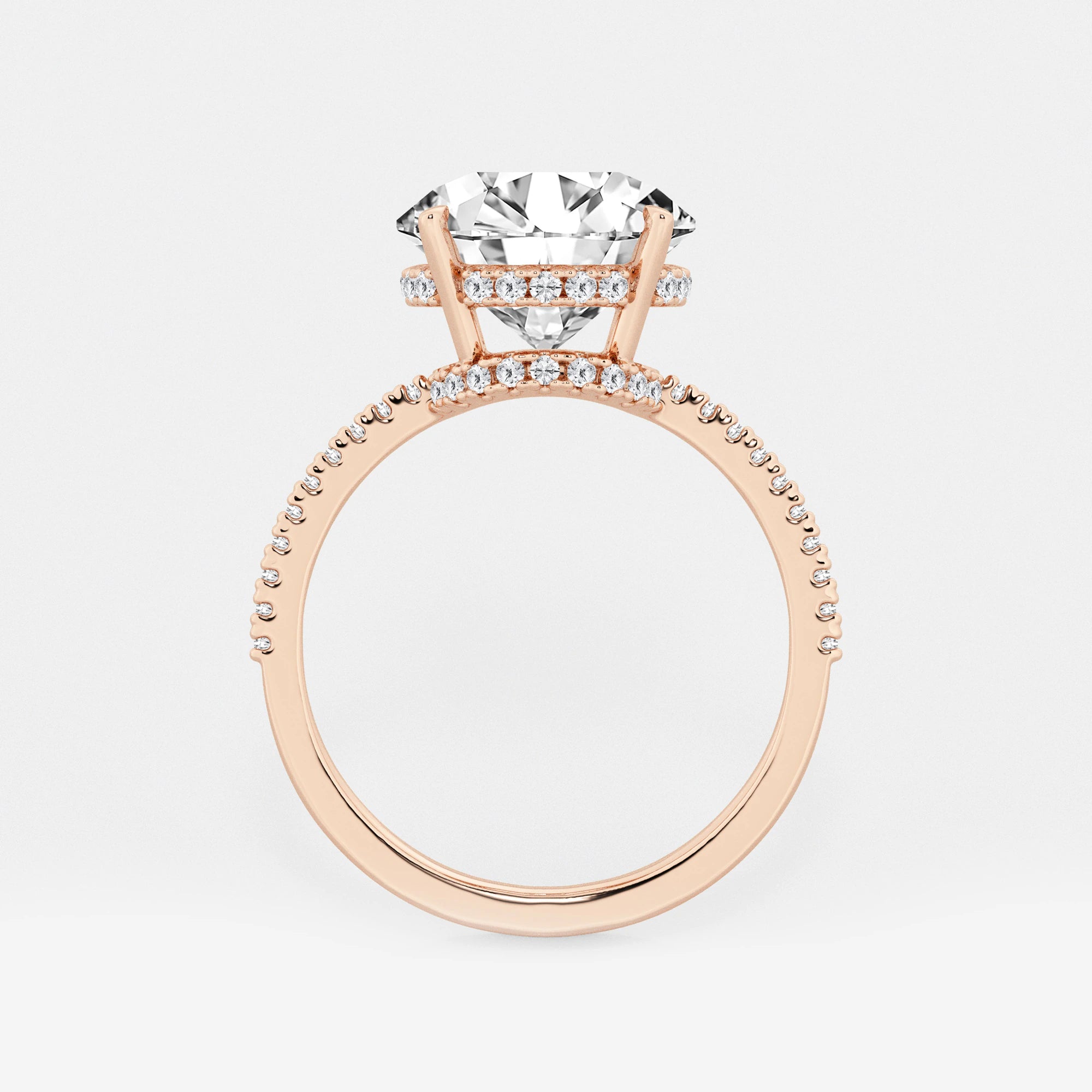 Round Cut Lab Grown Diamond Engagement Ring