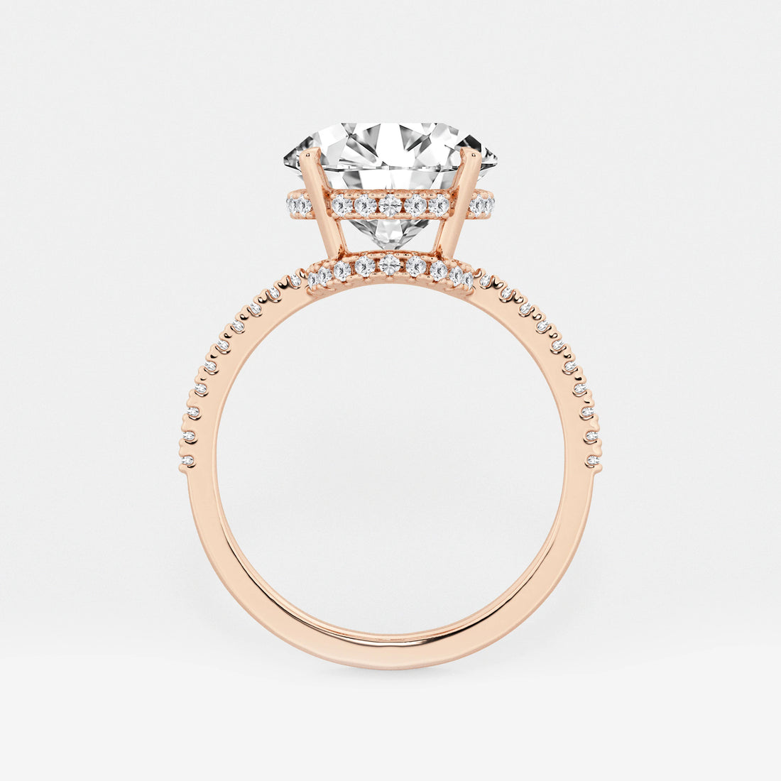 Round Cut Lab Grown Diamond Engagement Ring