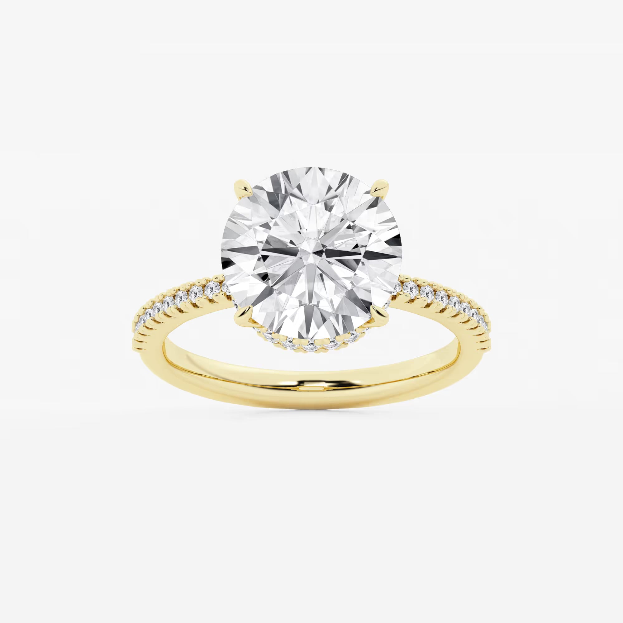 Round Cut Lab Grown Diamond Engagement Ring