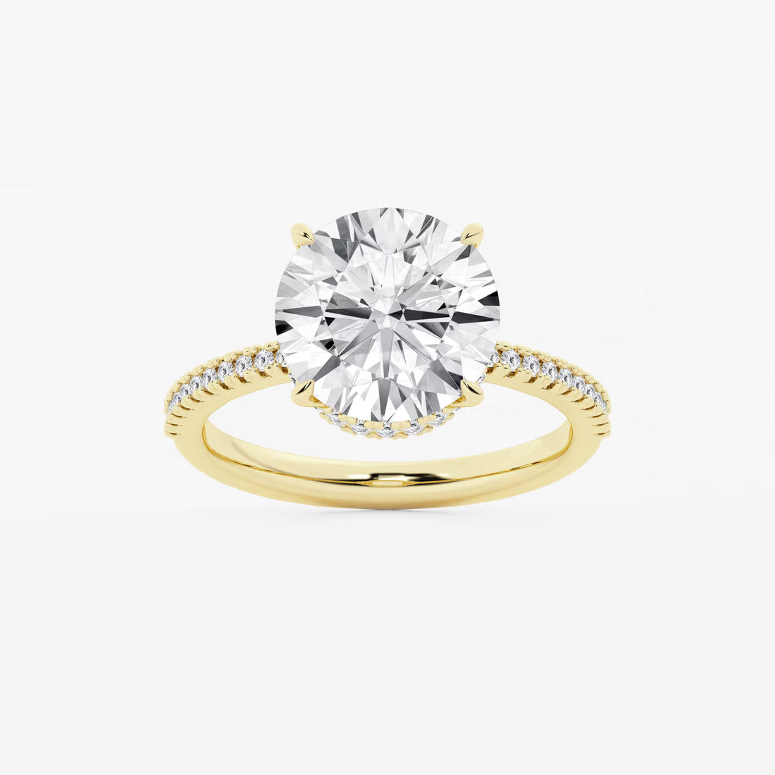 Round Cut Lab Grown Diamond Engagement Ring