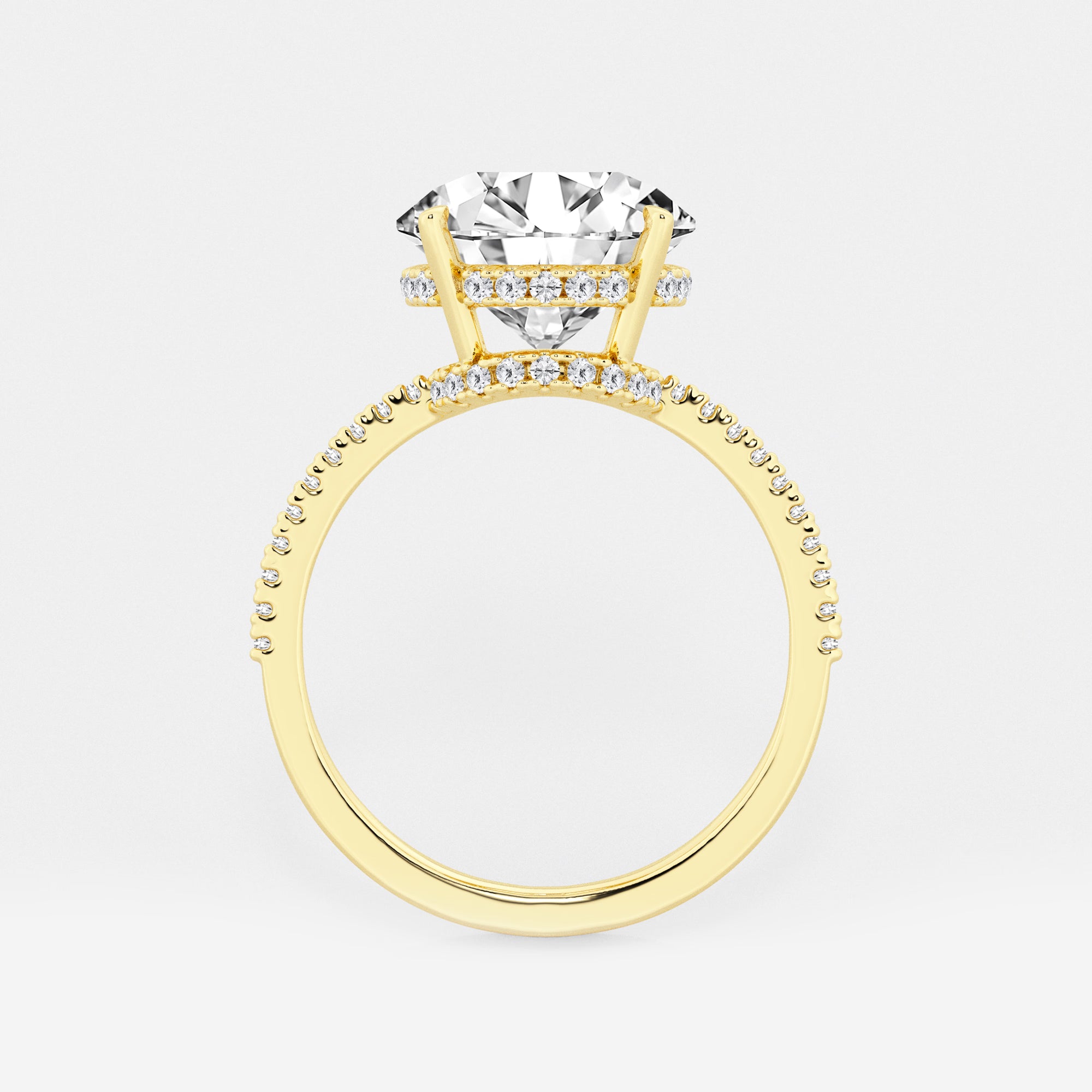 Round Cut Lab Grown Diamond Engagement Ring