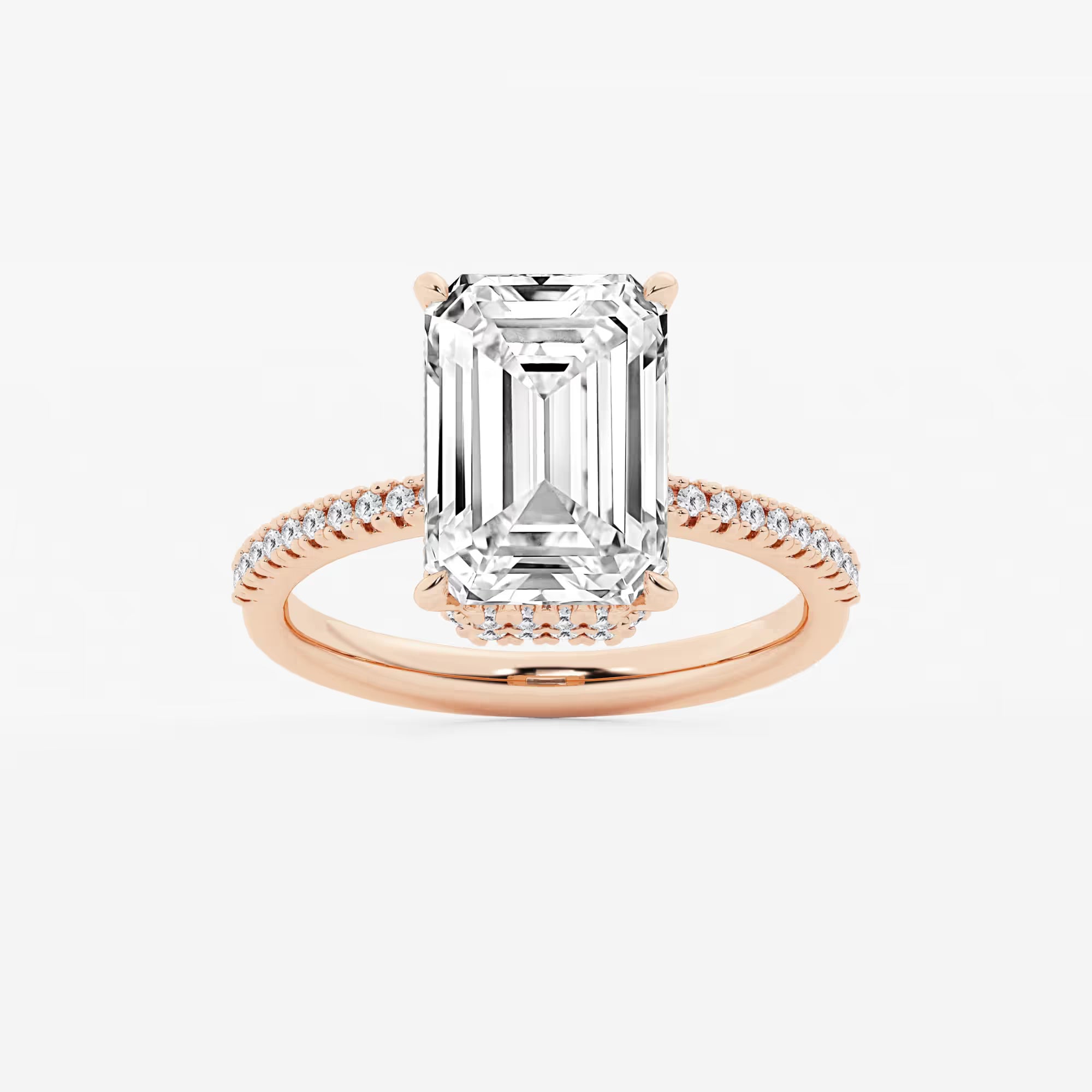 Emerald Cut Lab Diamond Engagement Ring