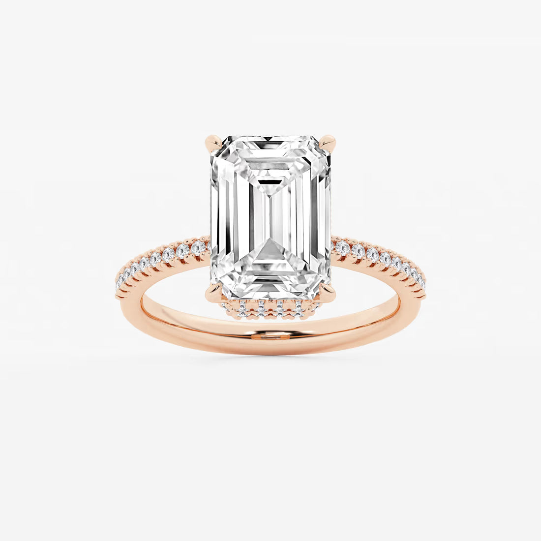 Emerald Cut Lab Diamond Engagement Ring