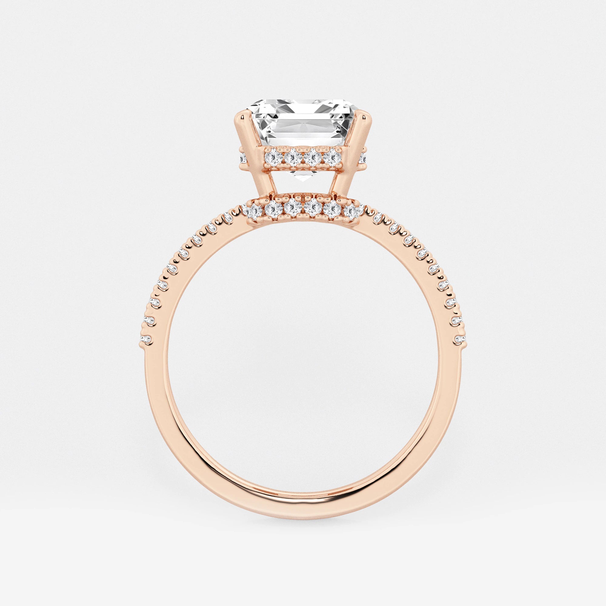 Emerald Cut Lab Diamond Engagement Ring
