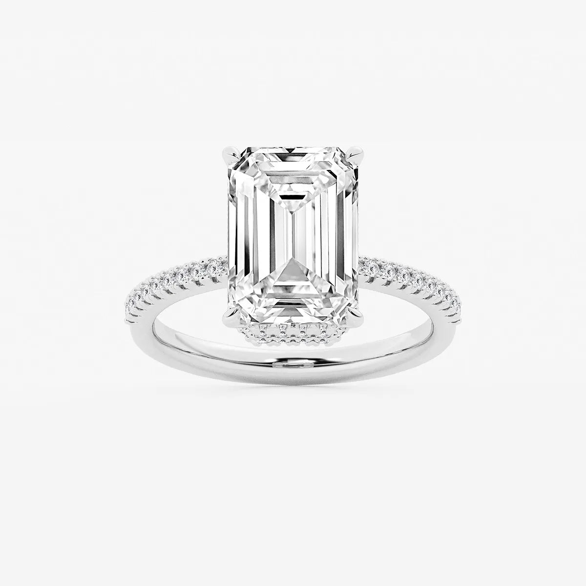 Emerald Cut Lab Diamond Engagement Ring