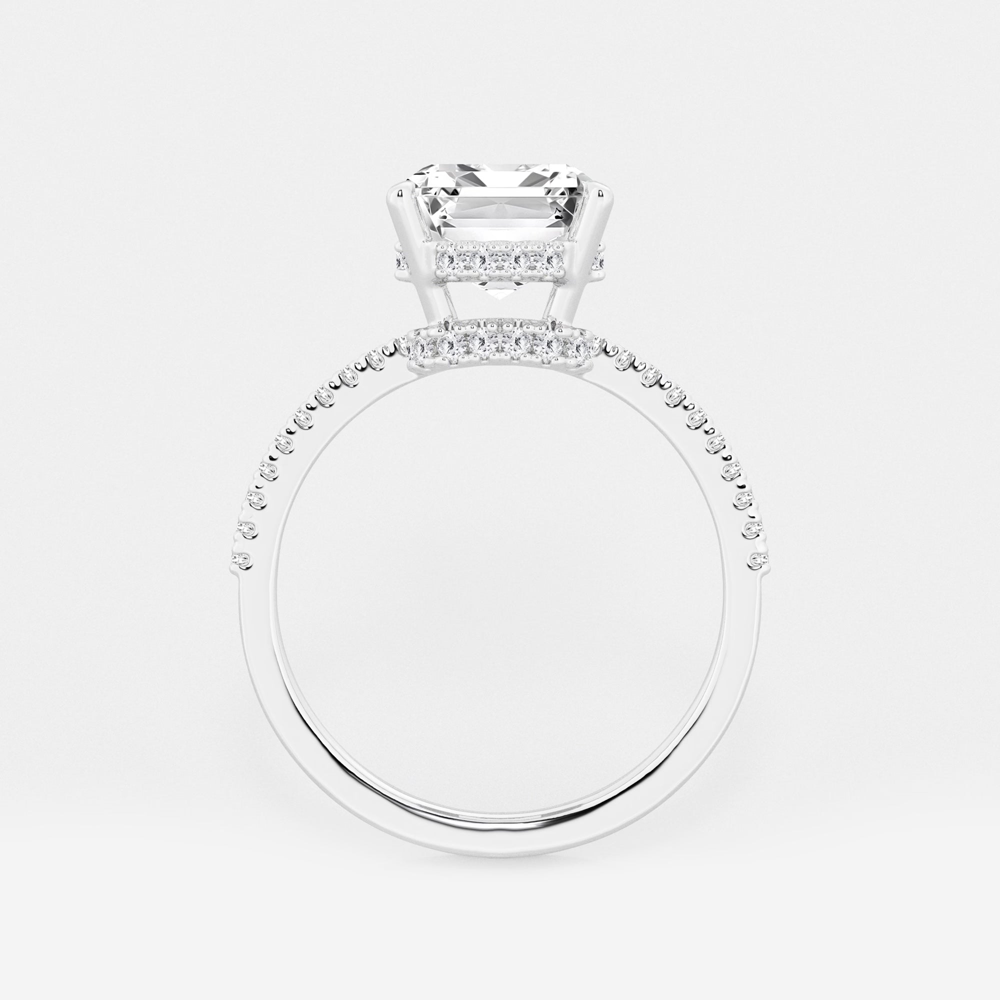 Emerald Cut Lab Diamond Engagement Ring