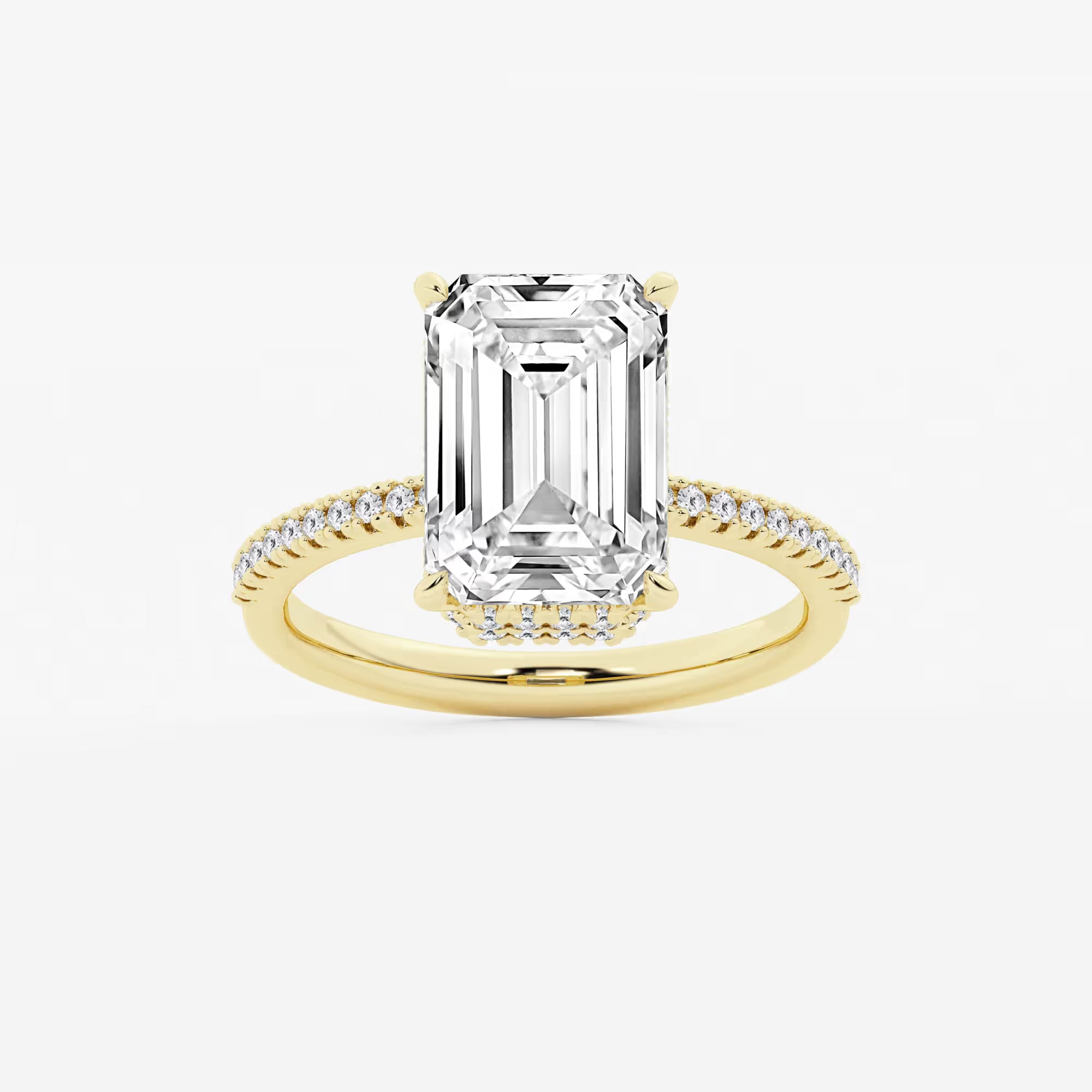 Emerald Cut Lab Diamond Engagement Ring