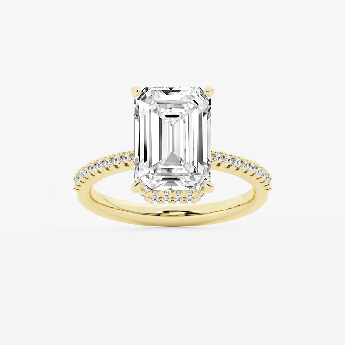 Emerald Cut Lab Diamond Engagement Ring