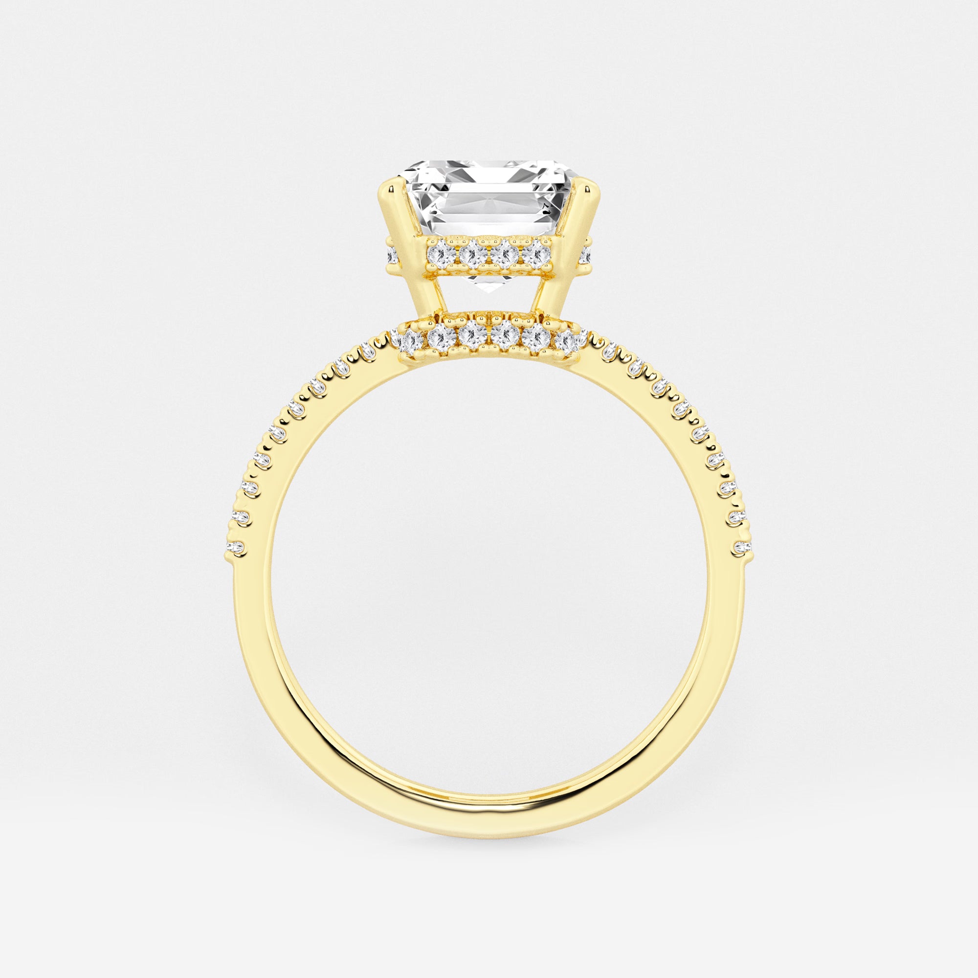 Emerald Cut Lab Diamond Engagement Ring