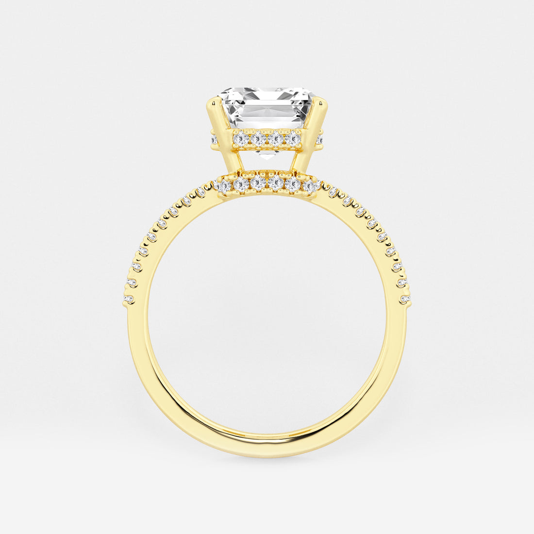 Emerald Cut Lab Diamond Engagement Ring