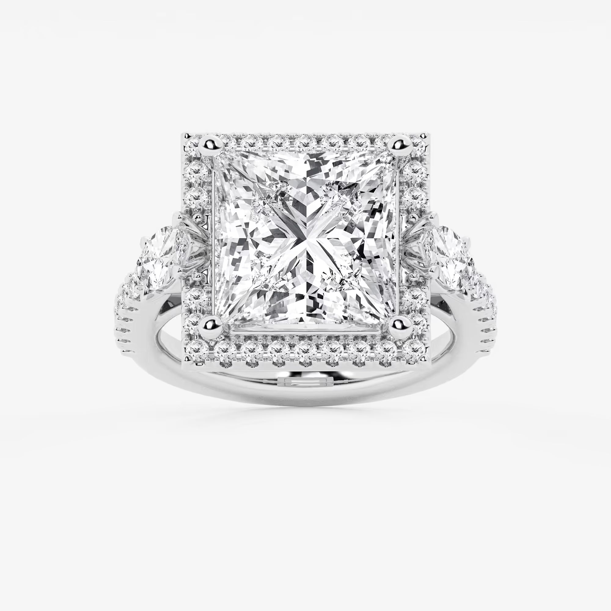 Princess Cut Lab Diamond Halo Ring