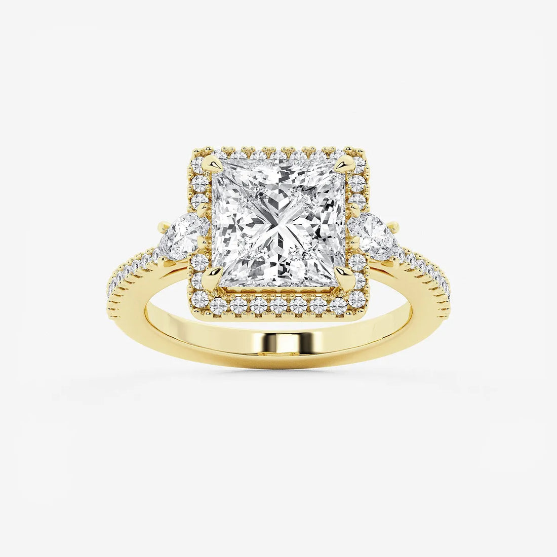 Princess Cut Lab Diamond Halo Ring