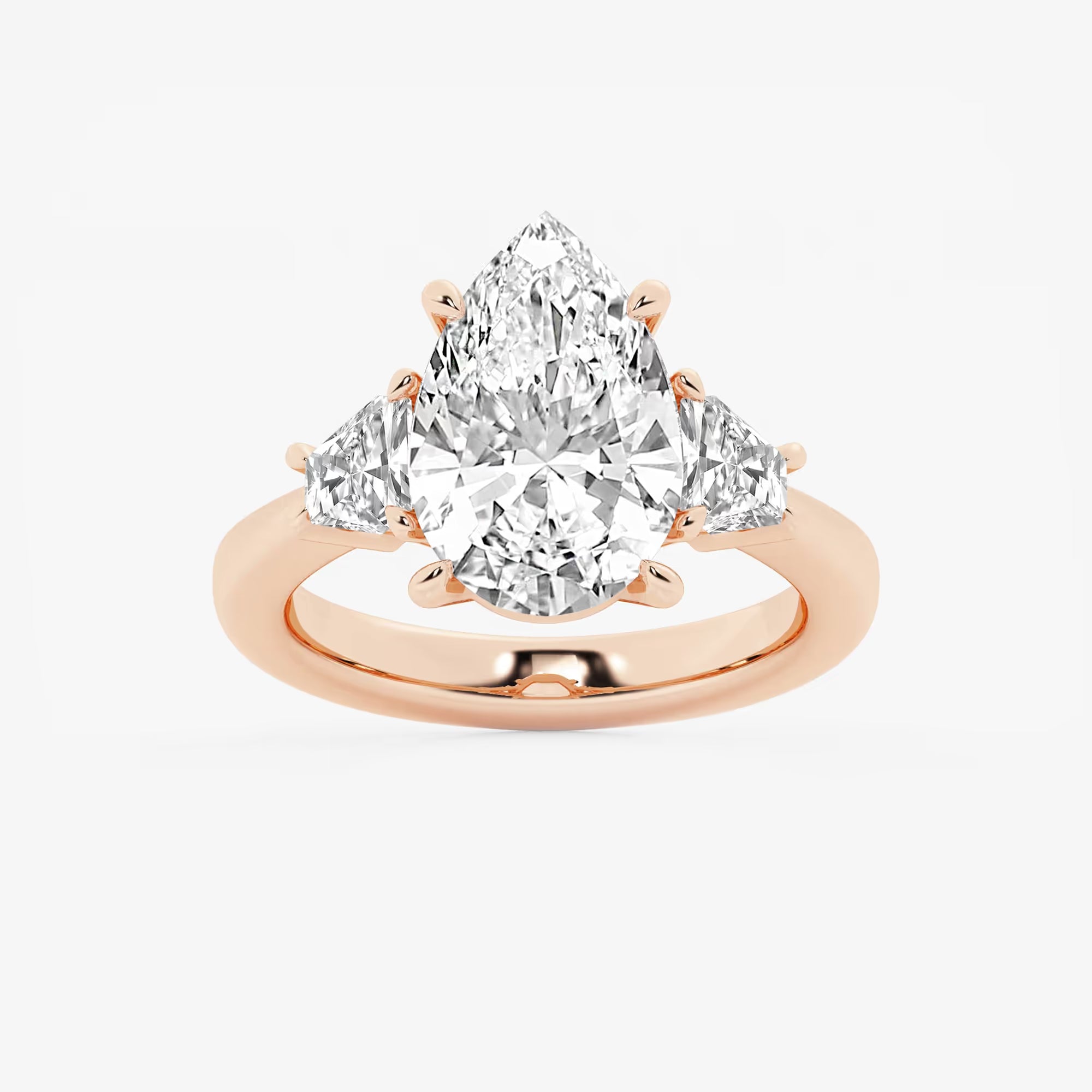 Pear Cut Lab Grown Diamond Engagement Ring