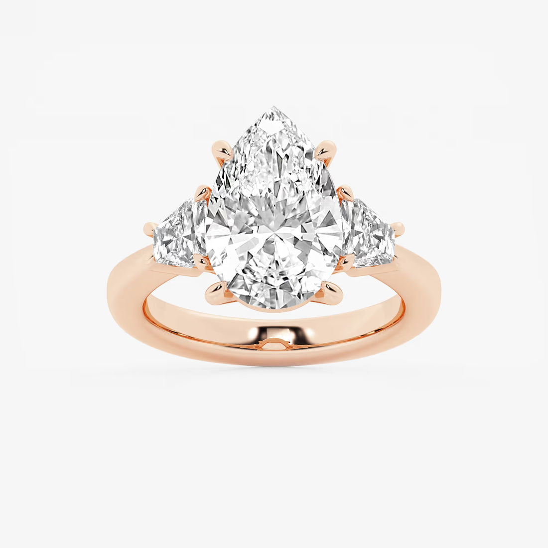 Pear Cut Lab Grown Diamond Engagement Ring