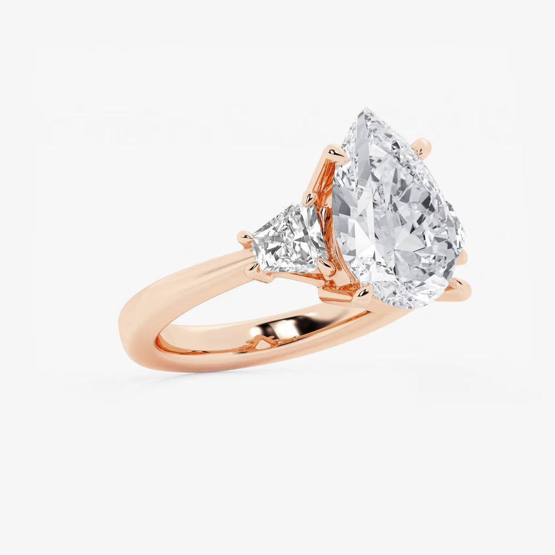 Pear Cut Lab Grown Diamond Engagement Ring
