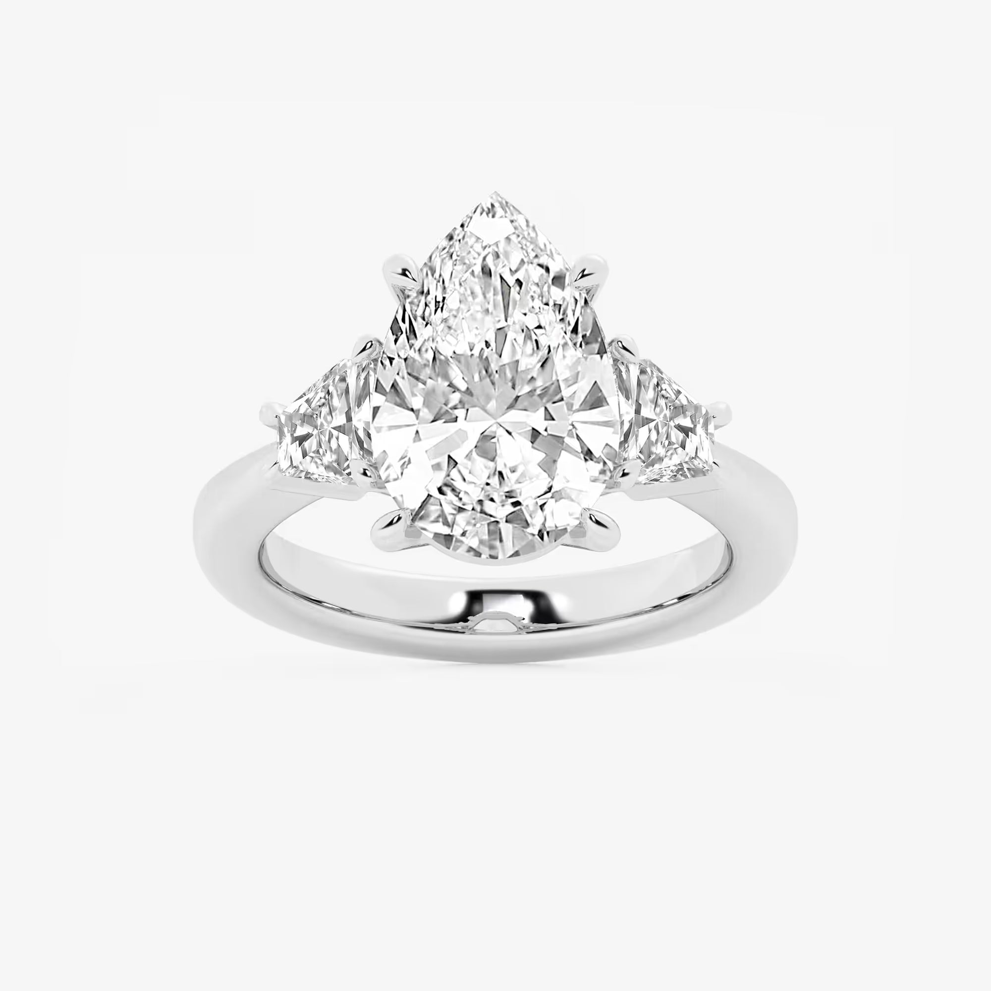 Pear Cut Lab Grown Diamond Engagement Ring
