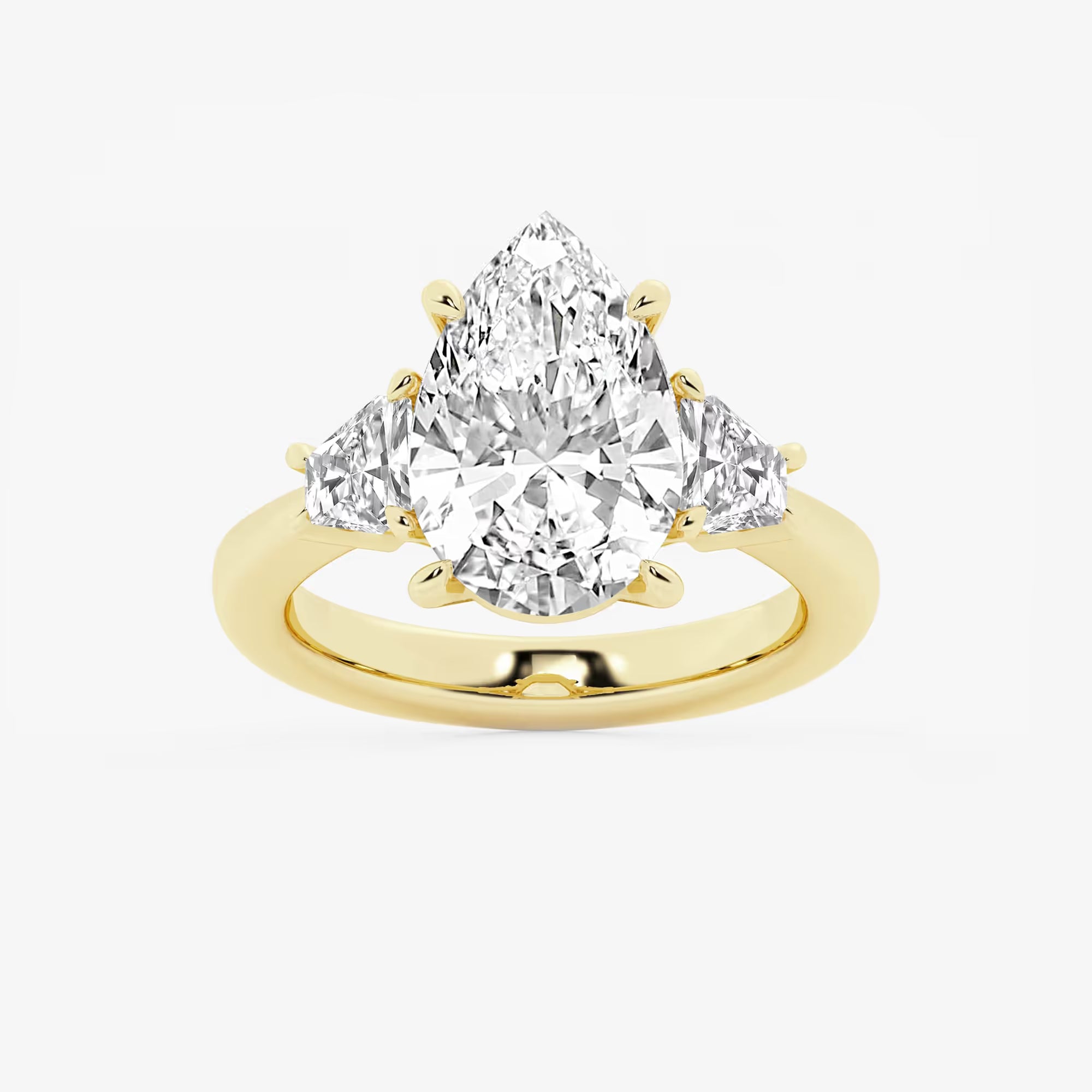 Pear Cut Lab Grown Diamond Engagement Ring