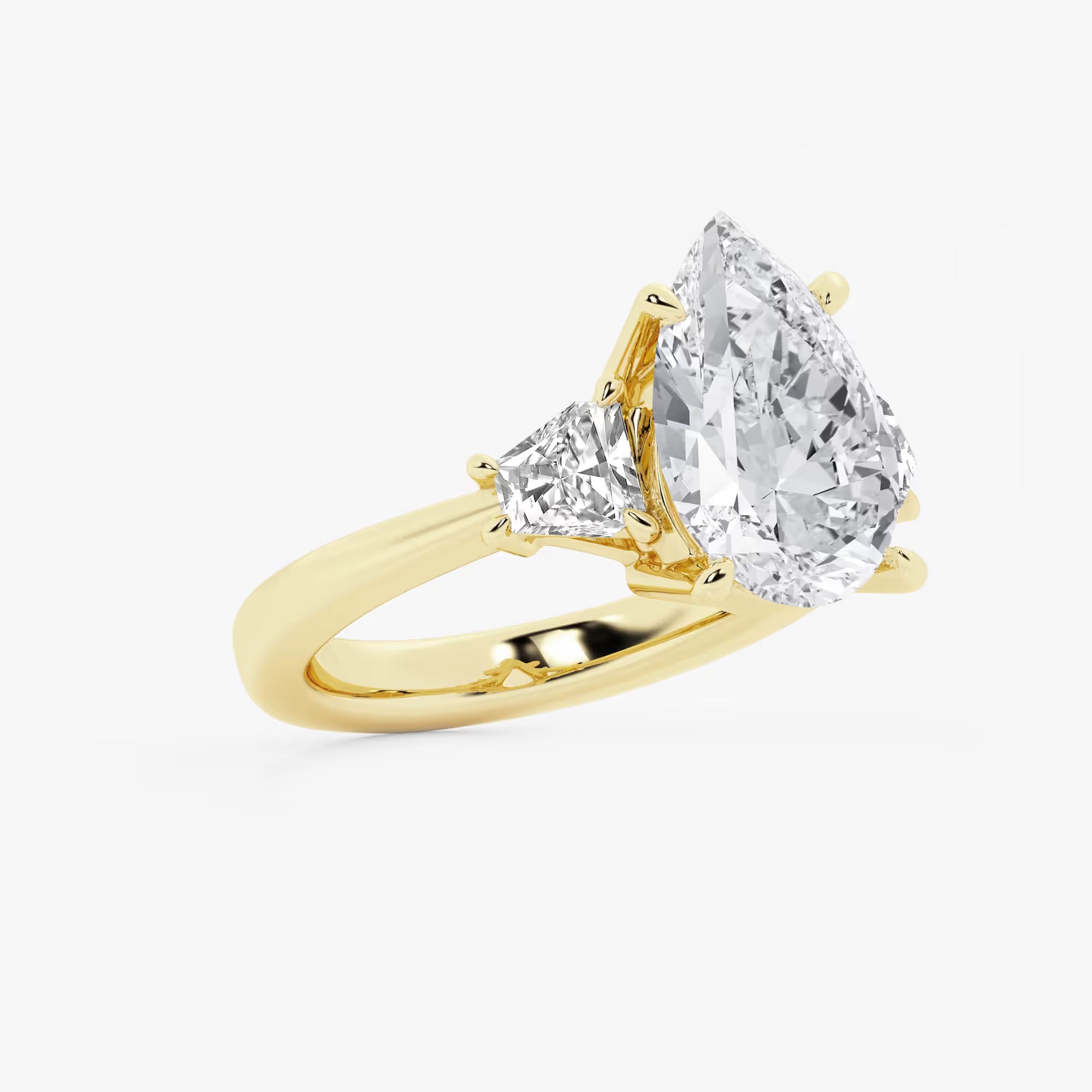 Pear Cut Lab Grown Diamond Engagement Ring