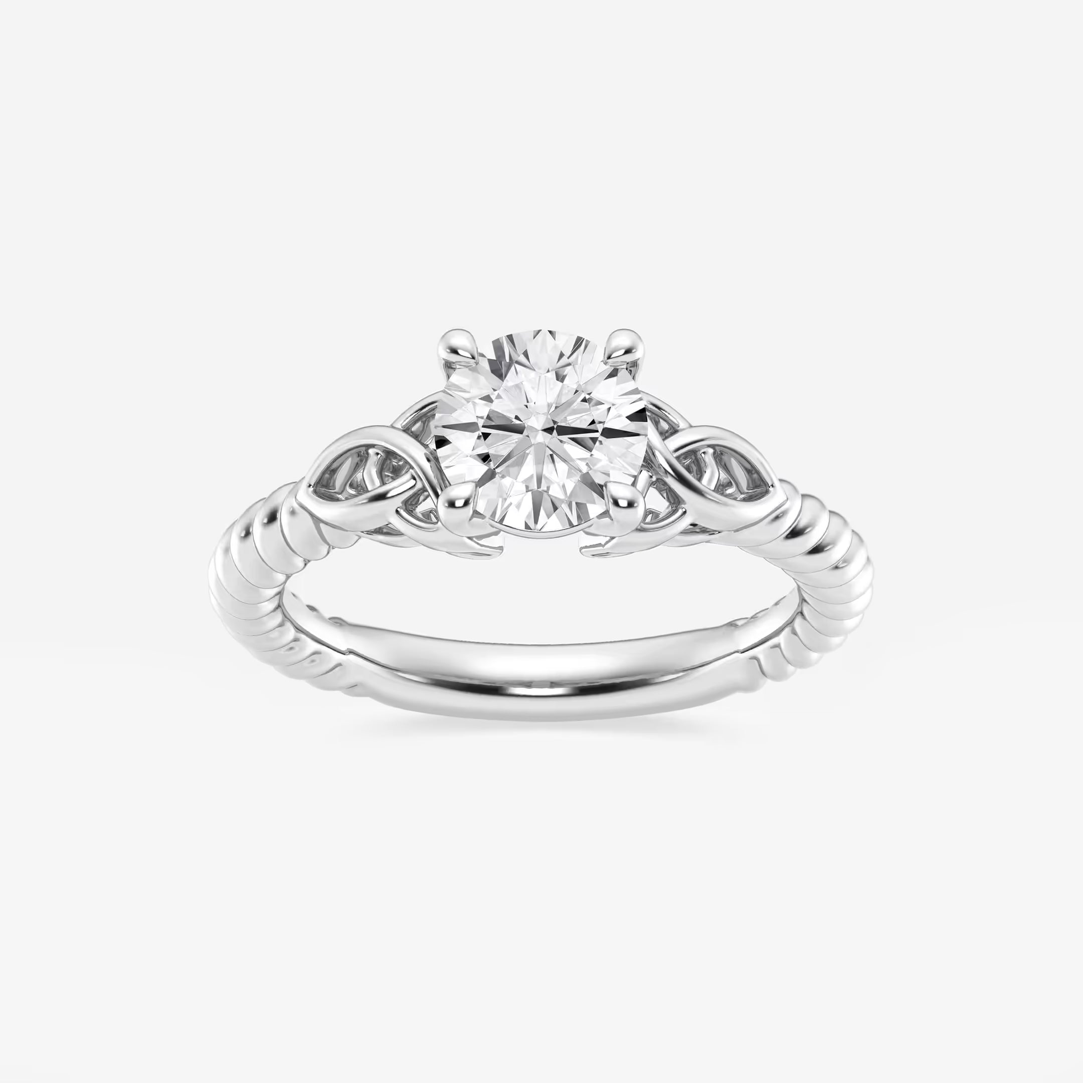 Round Cut Lab Grown Diamond Engagement Ring