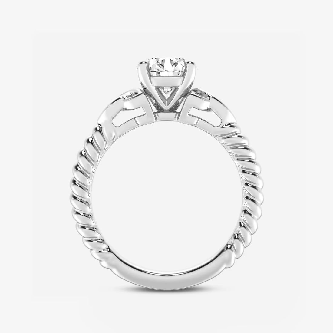 Round Cut Lab Grown Diamond Engagement Ring