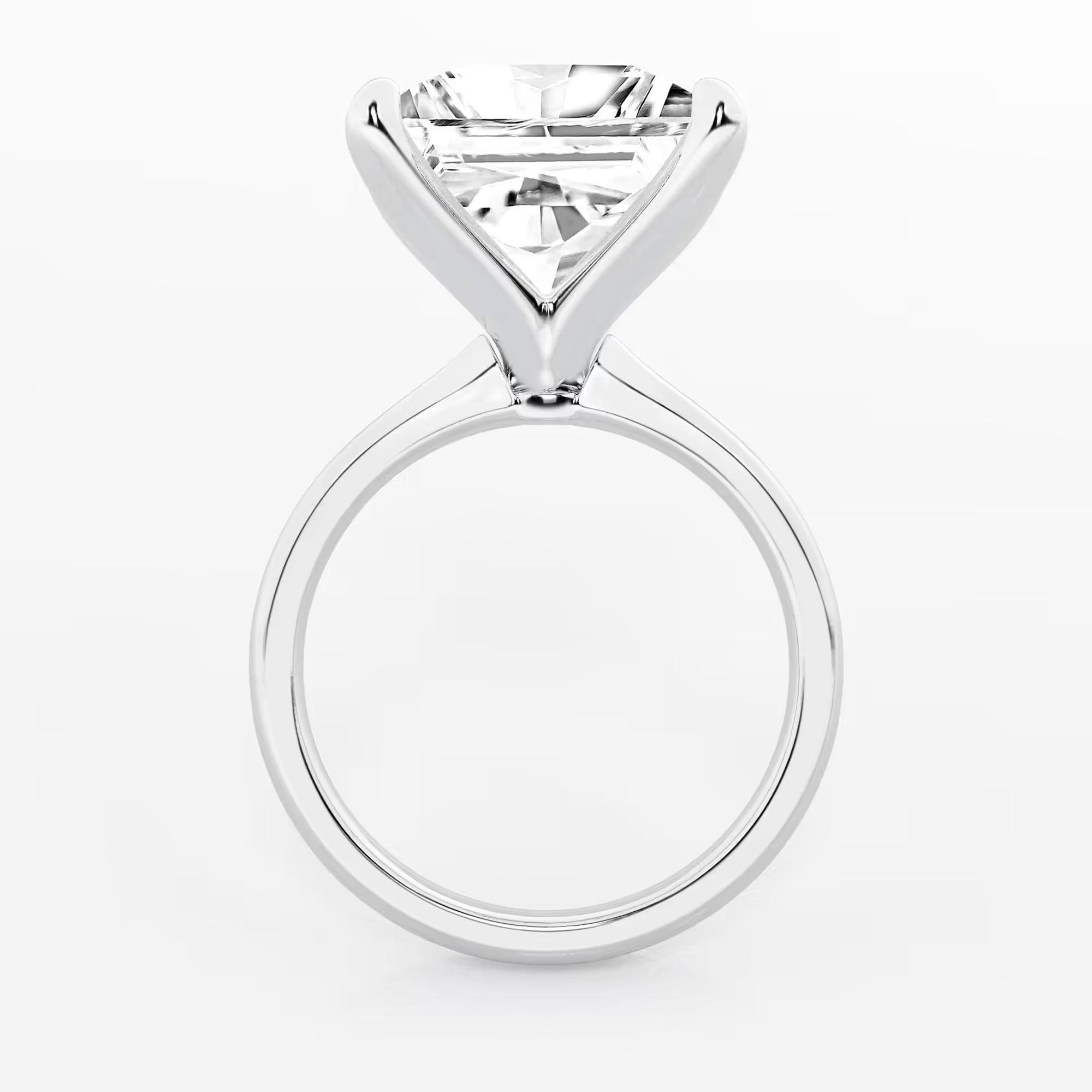 Lunara Princess Lab-Grown Diamond Petite Solitaire Engagement Ring