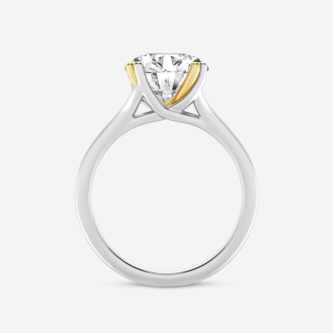 Round Cut Lab Grown Diamond Solitaire Engagement Ring