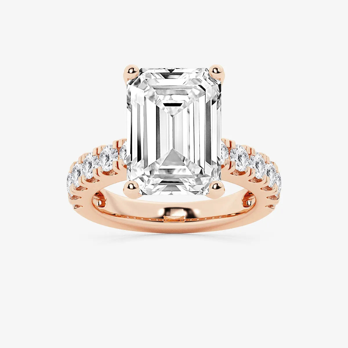 Emerald Cut Lab Diamond Engagement Ring