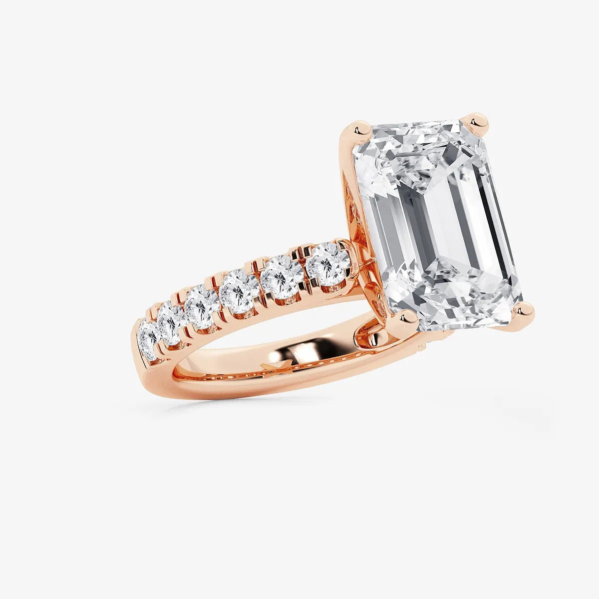 Emerald Cut Lab Diamond Engagement Ring