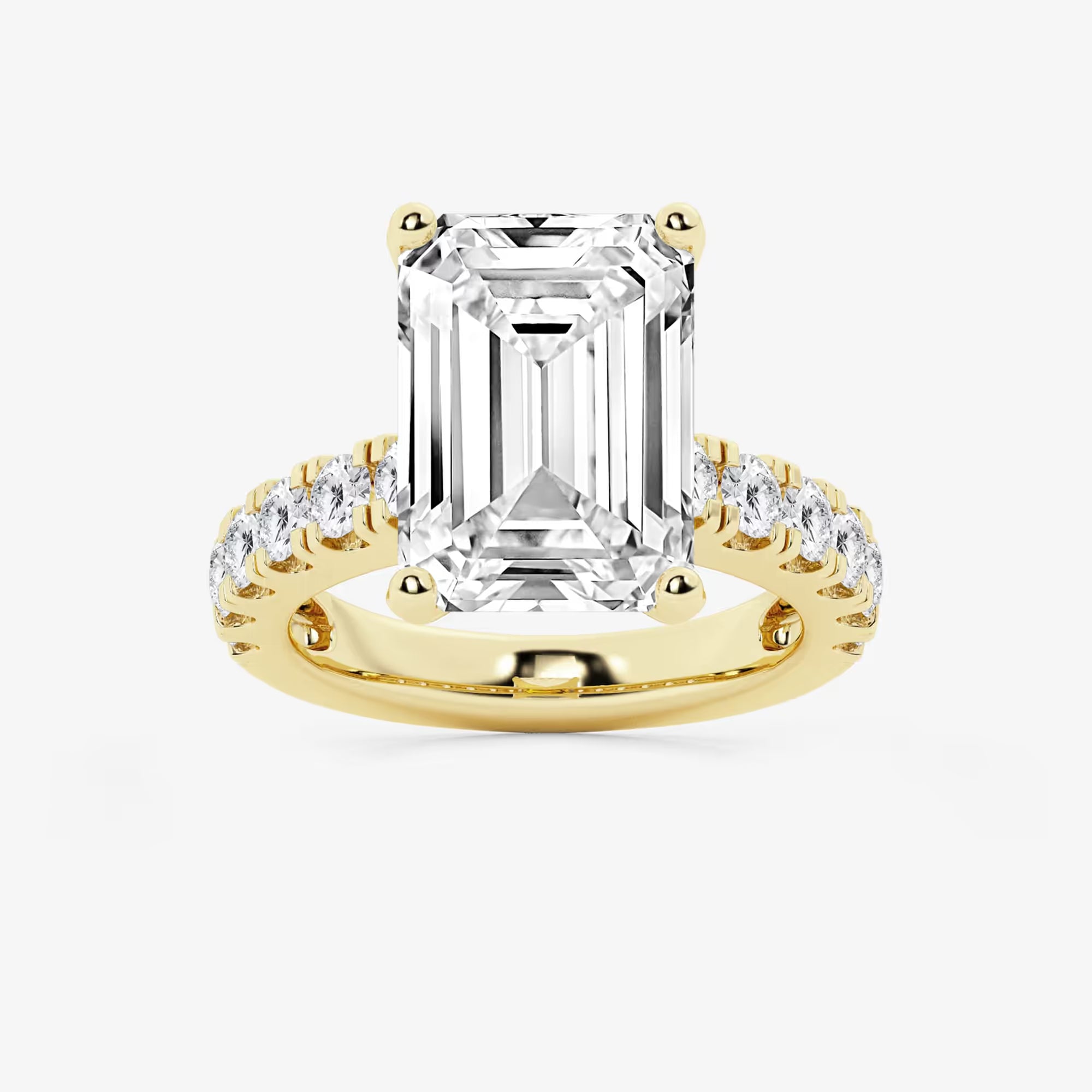 Emerald Cut Lab Diamond Engagement Ring