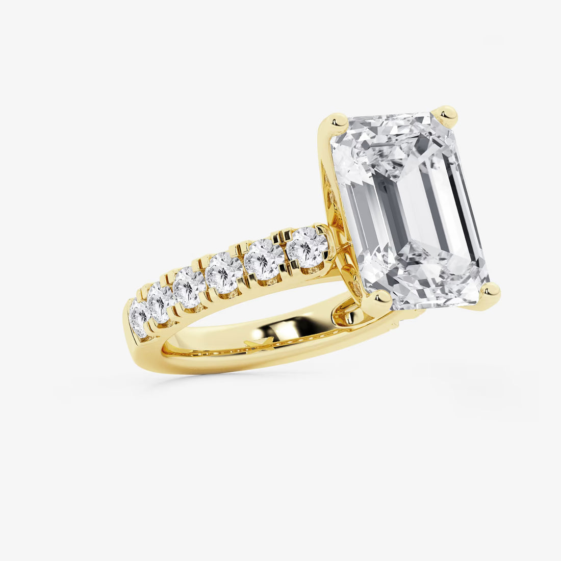 Emerald Cut Lab Diamond Engagement Ring