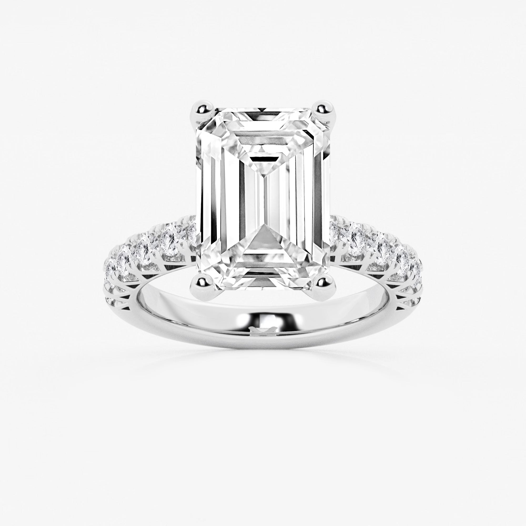 Emerald Cut Lab Diamond Engagement Ring