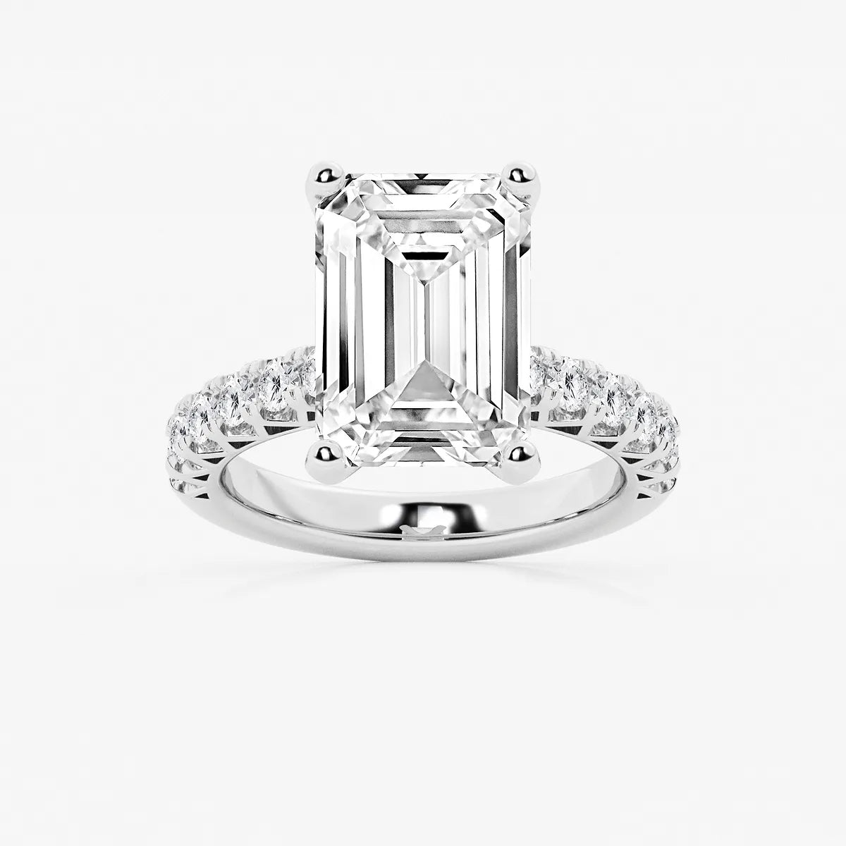 Emerald Cut Lab Diamond Engagement Ring