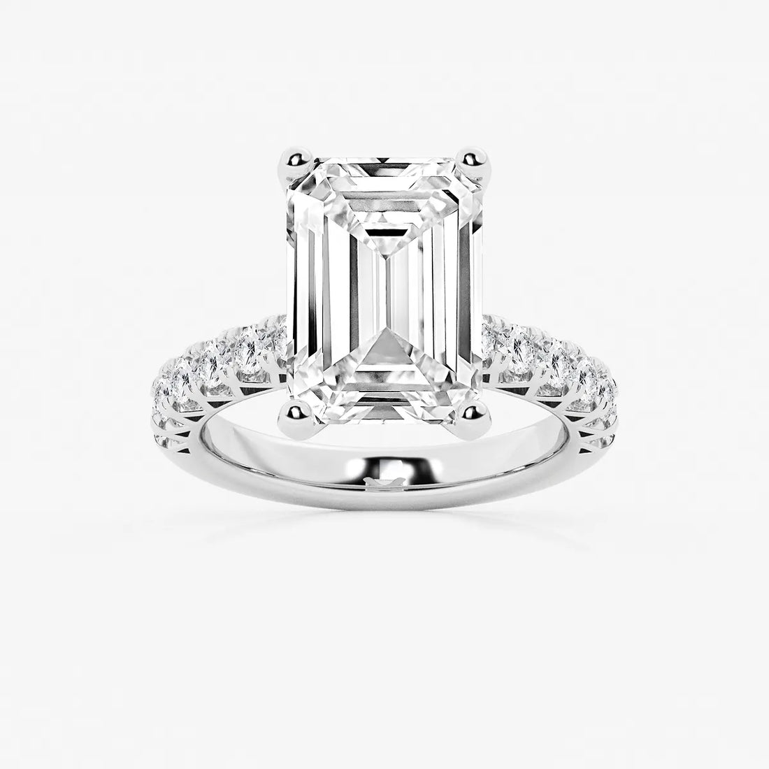 Emerald Cut Lab Diamond Engagement Ring