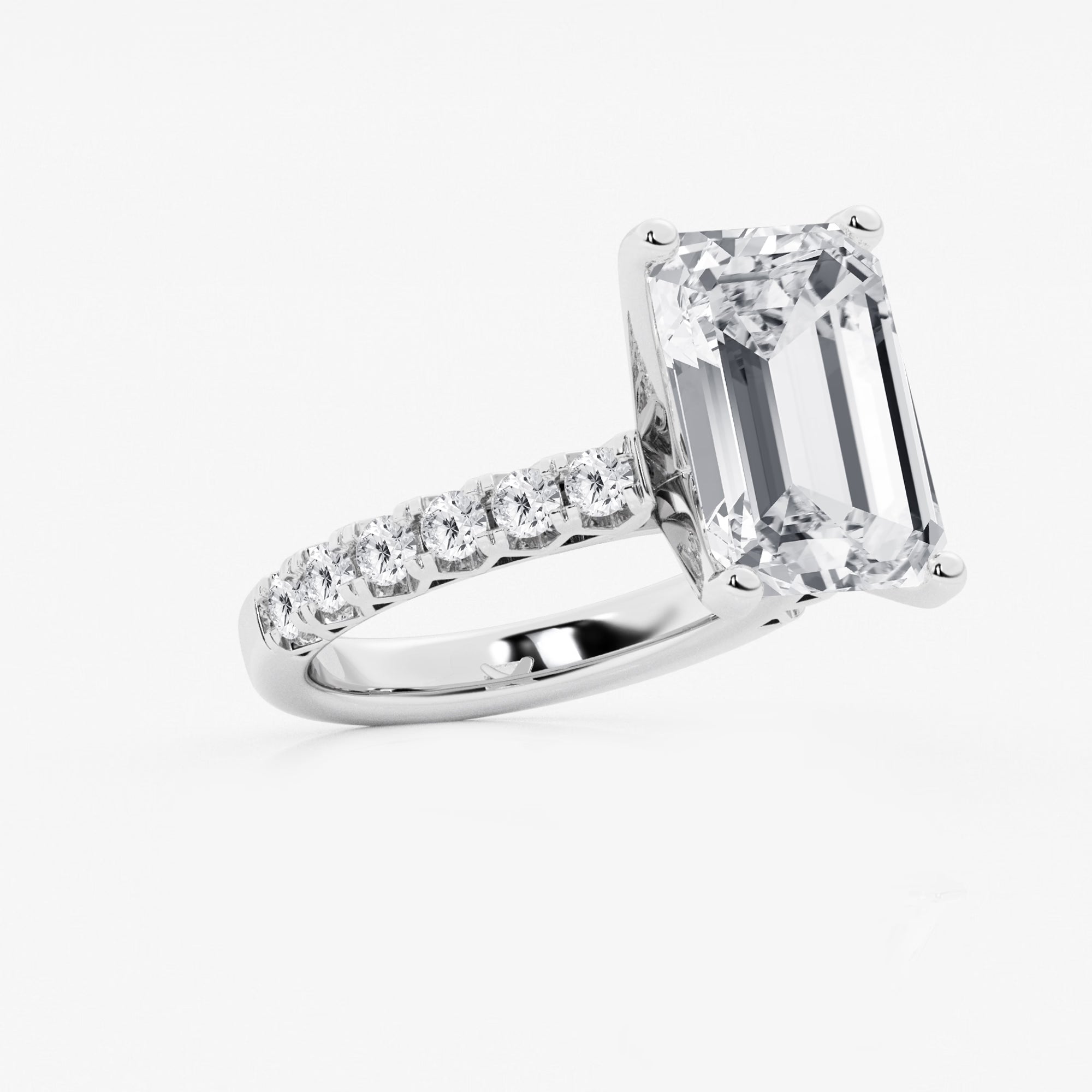 Emerald Cut Lab Diamond Engagement Ring