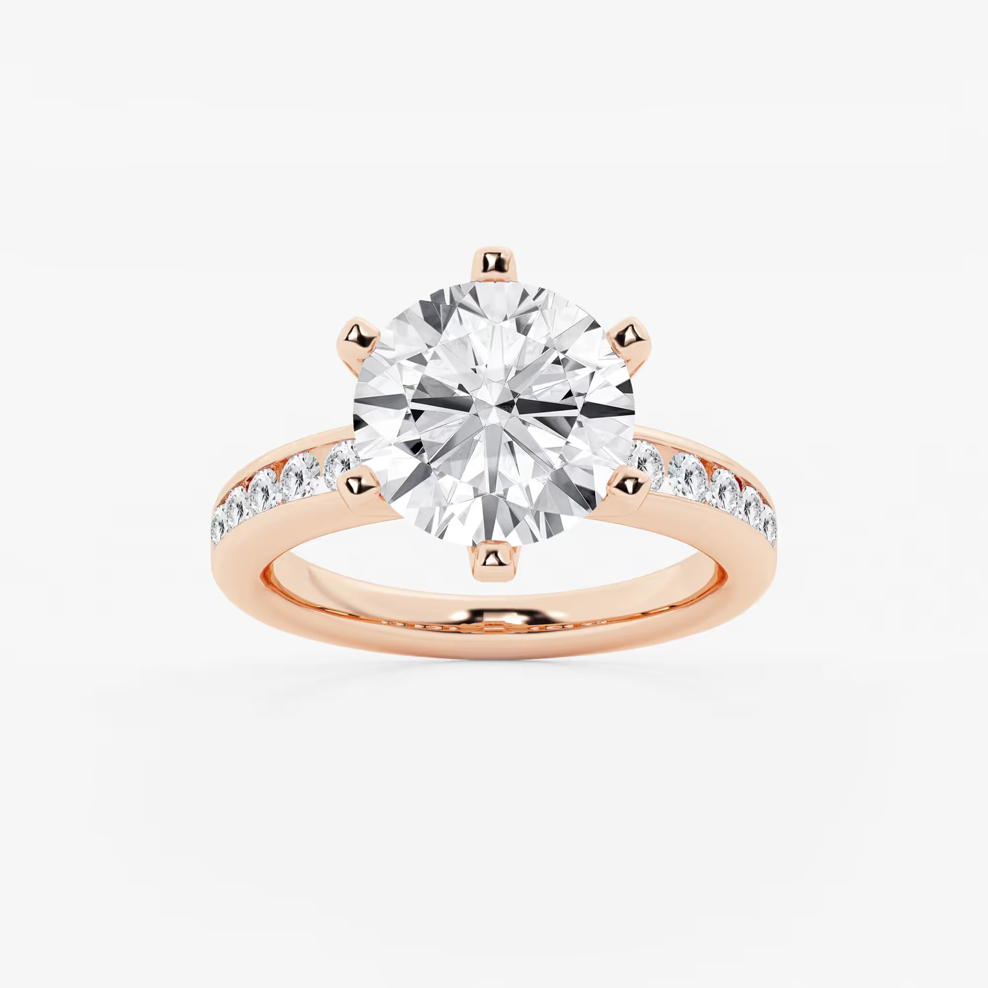 Round Cut Lab Grown Diamond Engagement Ring