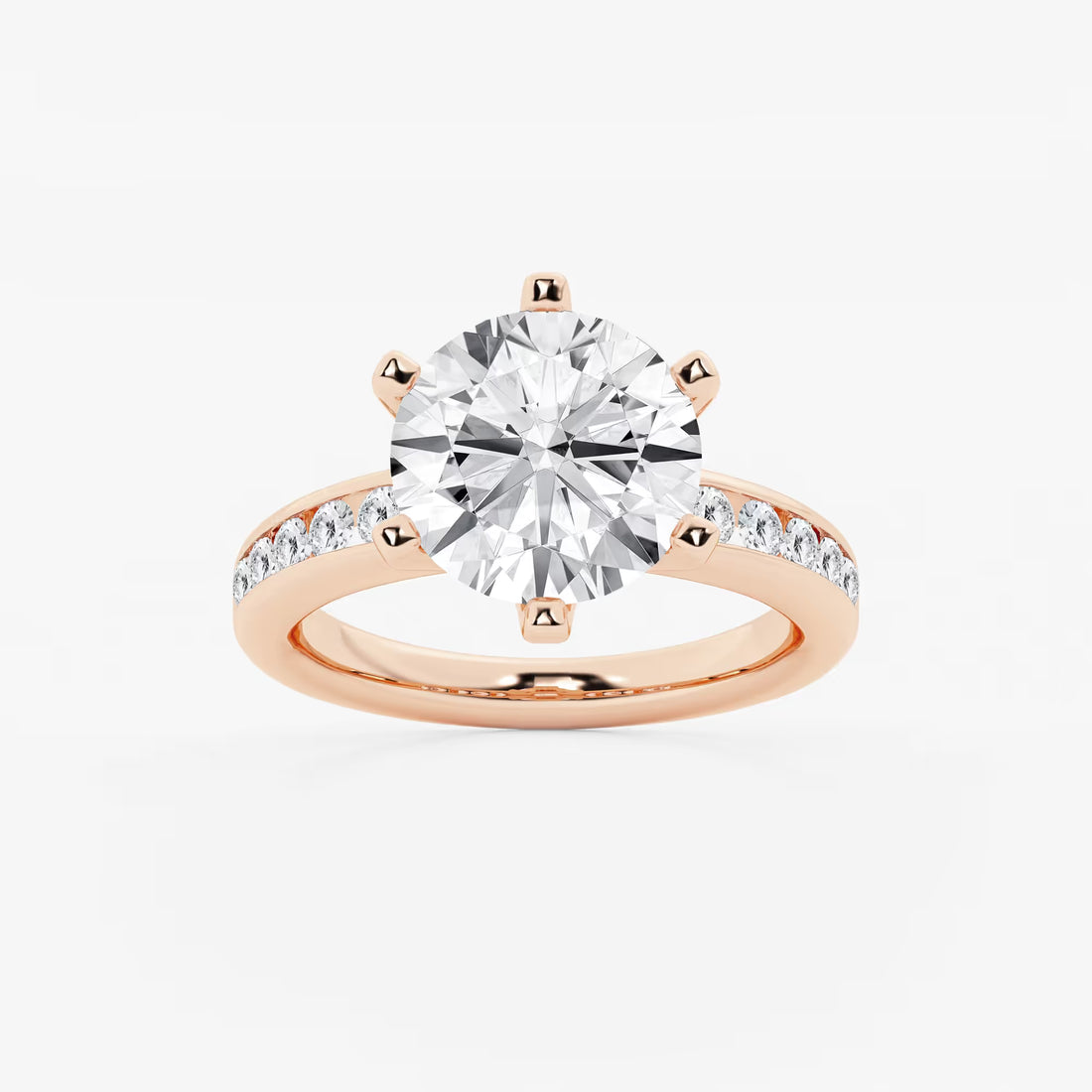 Round Cut Lab Grown Diamond Engagement Ring