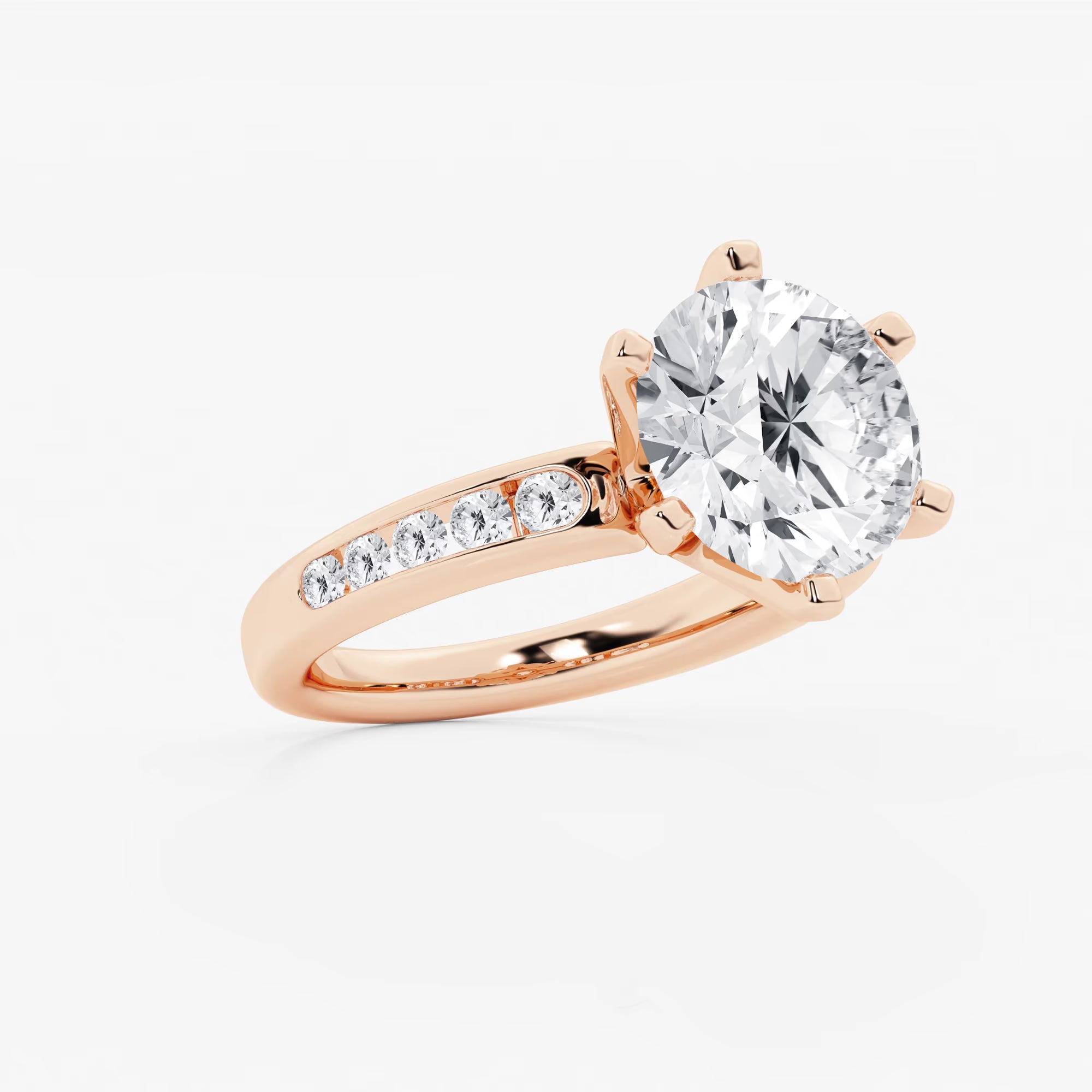 Round Cut Lab Grown Diamond Engagement Ring
