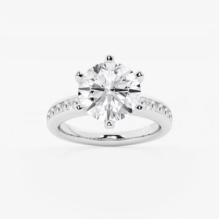 Round Cut Lab Grown Diamond Engagement Ring